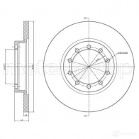 Тормозной диск METELLI GHK ME 8032747106273 Ford Transit 7 (FD) Автобус 2.2 TDCi RWD 125 л.с. 2011 – 2014 23-1469C