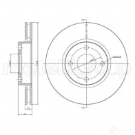 Тормозной диск METELLI Ford Cougar 1 (MC, EC) Купе 2.5 Duratec V6 24V 170 л.с. 2000 – 2001 23-0498 QW 2LADR 8032747204108