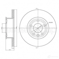 Тормозной диск METELLI Volkswagen Transporter (T4) 4 Автобус 2.5 TDI Syncro 102 л.с. 1996 – 2003 23-0427 8032747203538 Y JECDM