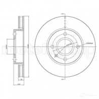 Тормозной диск METELLI D 4XZ2SO 8032747203644 Ford Orion 3 (EA, GAL) 1990 – 1996 23-0443