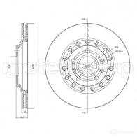 Тормозной диск METELLI Audi A8 (D3) 2 Седан 5.2 S8 Quattro 441 л.с. 2006 – 2010 8032747116845 B9L6H1 B 23-1121C