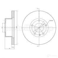Тормозной диск METELLI 8032747200452 YVFI H 1213165 23-0060