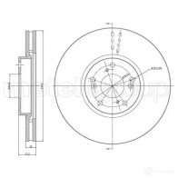 Тормозной диск METELLI NX CGO2 23-1686C Honda Accord 8 (CU) Седан 8032747177877