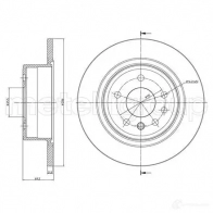 Тормозной диск METELLI 23-0480 46F RF 8032747203934 Opel Omega (B) 2 Седан 3.0 V6 (F69) 211 л.с. 1994 – 2001