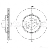 Тормозной диск METELLI Renault Captur 1 (H50) 2013 – 2019 8032747112304 9J 1GY 23-1468C
