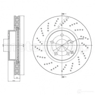 Тормозной диск METELLI U QBCT9X 23-1459FC Mercedes E-Class (S212) 4 Универсал 4.7 E 500 (2173) 408 л.с. 2011 – 2024 8032747115374