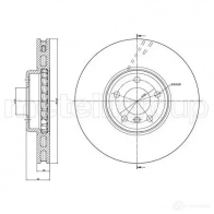 Тормозной диск METELLI 23-1327C 8032747102794 GYAA DX Bmw 6 (F06) 3 Гранд Купе