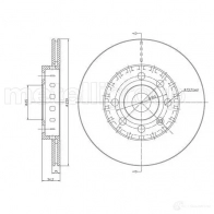 Тормозной диск METELLI 23-0526 W XQ43 8032747204368 Audi A2 (8Z) 1 2000 – 2005