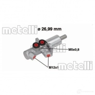 Главный тормозной цилиндр METELLI X SU6NF 05-0733 1208516 8032747050026