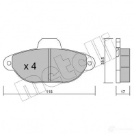 Тормозные колодки дисковые, комплект METELLI 22-0159-1 PLKTX 2143 6 1211986 - Изображение 5