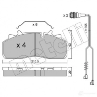 Тормозные колодки дисковые, комплект METELLI 22-0932-1K 29159 1213022 2 9126
