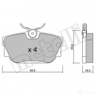 Тормозные колодки дисковые, комплект METELLI J5CWVG 23 224 Volkswagen Transporter 22-0346-0