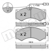 Тормозные колодки дисковые, комплект METELLI 29029 1212587 22-0579-2 290 17