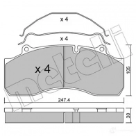 Тормозные колодки дисковые, комплект METELLI 29143 291 20 22-0594-0 1212611