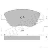 Тормозные колодки дисковые, комплект METELLI VBE62MT 2360 0 1212247 22-0322-1 - Изображение 6
