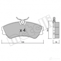 Тормозные колодки дисковые, комплект METELLI 937HYGJ Volkswagen Transporter (T4) 4 Фургон 1.8 67 л.с. 1990 – 1992 2 0124 22-0162-0