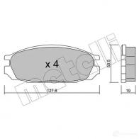 Тормозные колодки дисковые, комплект METELLI 20 098 22-0409-0 1212365 Y0DVTB6 - Изображение 5