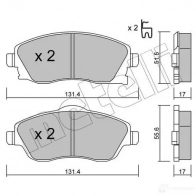 Тормозные колодки дисковые, комплект METELLI 1212283 22-0340-0 23226 23 225 - Изображение 4