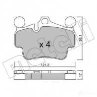 Тормозные колодки дисковые, комплект METELLI 22-0892-0 240 49 1212977 QVSG5