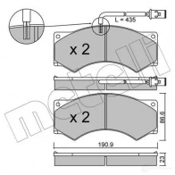 Тормозные колодки дисковые, комплект METELLI 1212586 29 017 29024 22-0579-1