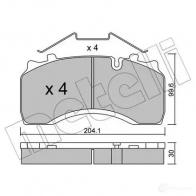 Тормозные колодки дисковые, комплект