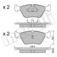 Тормозные колодки дисковые, комплект METELLI 22-0205-0 215 60 24450 1212059