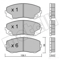 Тормозные колодки дисковые, комплект METELLI 29250 1212995 292 49 22-0910-0