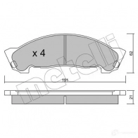 Тормозные колодки дисковые, комплект METELLI 8032747137734 QB ALG 22-0972-0 1213072