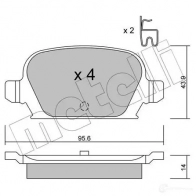 Тормозные колодки дисковые, комплект METELLI 232 84 22-0541-0 XZUJ5J Opel Corsa (C) 3 2000 – 2006