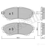Тормозные колодки дисковые, комплект METELLI 22-0610-0 2 4353 Mazda BT-50 (CD, UN) 1 Пикап 2.5 MRZ CD 143 л.с. 2006 – 2013 24354