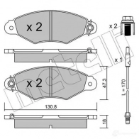 Тормозные колодки дисковые, комплект METELLI Renault Kangoo (KC) 1 Минивэн 1.2 (KC0A. KC0K. KC0F. KC01) 58 л.с. 1997 – 2024 22-0253-1 2 1980 21981