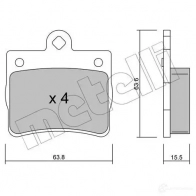 Тормозные колодки дисковые, комплект METELLI 1212144 219 00 22-0255-0 MJ12BFK