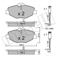 Тормозные колодки дисковые, комплект METELLI 237 43 23744 22-0562-0K 1212556