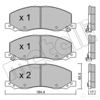 Тормозные колодки дисковые, комплект METELLI 2441 8 24419 Opel Insignia 22-0923-0