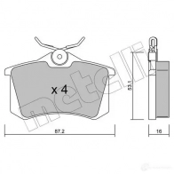 Тормозные колодки дисковые, комплект METELLI 209 61 1211896 22-0100-2 8RU2Z1W - Изображение 5