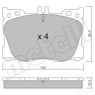 Тормозные колодки дисковые, комплект METELLI 22-1134-0 1424834755 22587 225 86