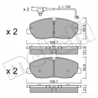 Тормозные колодки дисковые, комплект METELLI 22-1094-1 22499 1424834718 2242 0