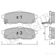 Тормозные колодки дисковые, комплект METELLI 24216 Mazda MPV (LW) 2 Минивэн 3.0 i V6 200 л.с. 2002 – 2006 22-0735-0 242 15