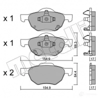 Тормозные колодки дисковые, комплект METELLI 22-0730-0 24213 Honda Accord 2372 0