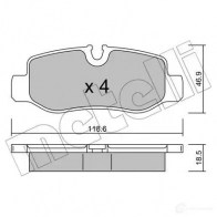 Тормозные колодки дисковые, комплект METELLI 1213127 0I2E5E 22-1023-0 221 01