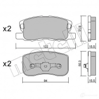 Тормозные колодки дисковые, комплект METELLI 2530 9 22-0940-0 25310 Mitsubishi Colt