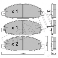 Тормозные колодки дисковые, комплект METELLI 22-0904-0 25871 2587 0 1212989