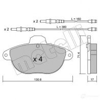 Тормозные колодки дисковые, комплект METELLI 23146 1212202 22-0290-0 231 29