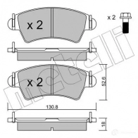 Тормозные колодки дисковые, комплект METELLI Peugeot 206 1 (2EK) Универсал 1.6 110 л.с. 2005 – 2008 22-0313-1 2333 2 23333