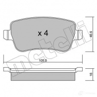 Тормозные колодки дисковые, комплект METELLI 22-0706-0 TMK228E Fiat Croma 243 48