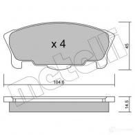 Тормозные колодки дисковые, комплект METELLI 1212414 23 783 97U17 22-0458-0
