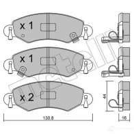 Тормозные колодки дисковые, комплект METELLI 2 3253 Suzuki Wagon R Plus (MM) 2 Хэтчбек 1.3 (RB 413) 76 л.с. 2000 – 2004 23254 22-0339-0