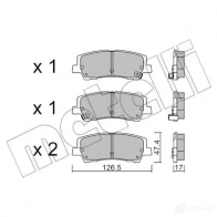 Тормозные колодки дисковые, комплект METELLI 22-1184-0 9GWY3 A 1437947318