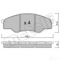 Тормозные колодки дисковые, комплект METELLI 76MPZHV 1212869 245 67 22-0797-0