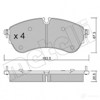 Тормозные колодки дисковые, комплект METELLI Volkswagen Crafter (SY, SZ) 2 2016 – 2020 8QY YZV 22-1173-0